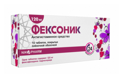 ФЕКСОНИК таблетки 180мг N10