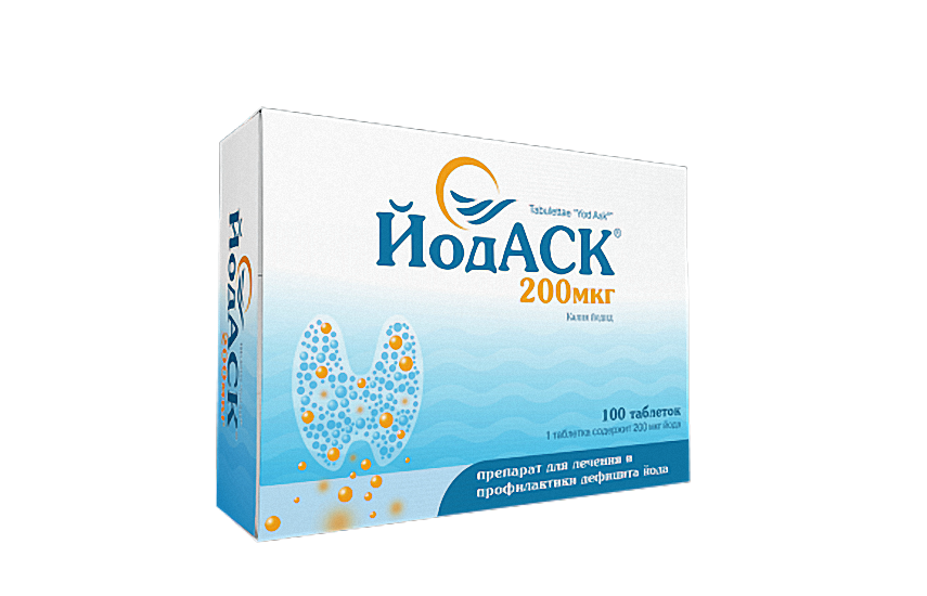 ЙОД АСК таблетки 200мкг N100