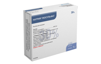 НАТРИЯ ТИОСУЛЬФАТ раствор 5мл 30% N10