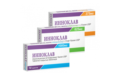 ИННОКЛАВ таблетки 375мг, 625мг, 1000мг N14