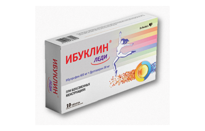 ИБУКЛИН ЛЕДИ таблетки 400мг+80мг N10