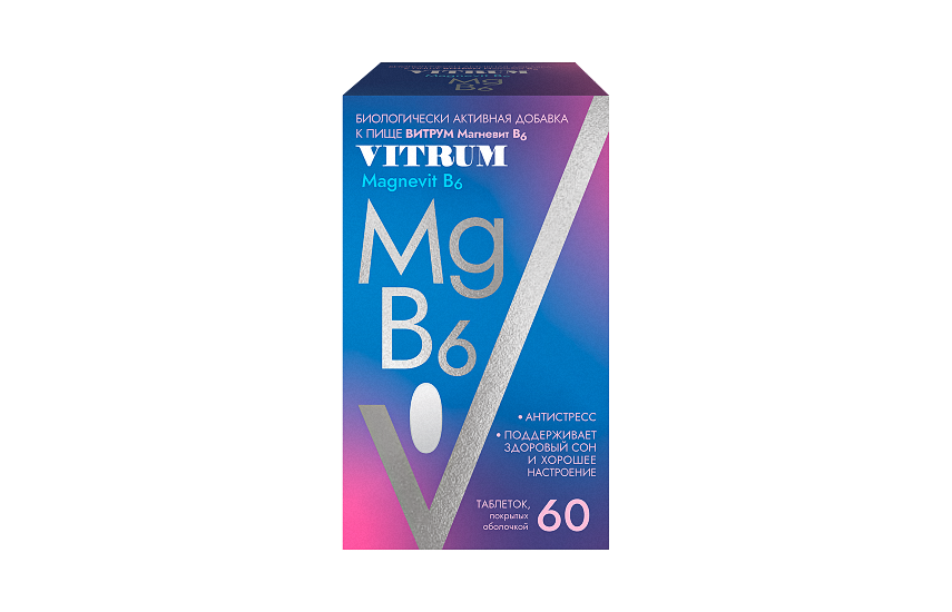 ВИТРУМ МАГНЕВИТ В6 таблетки N60