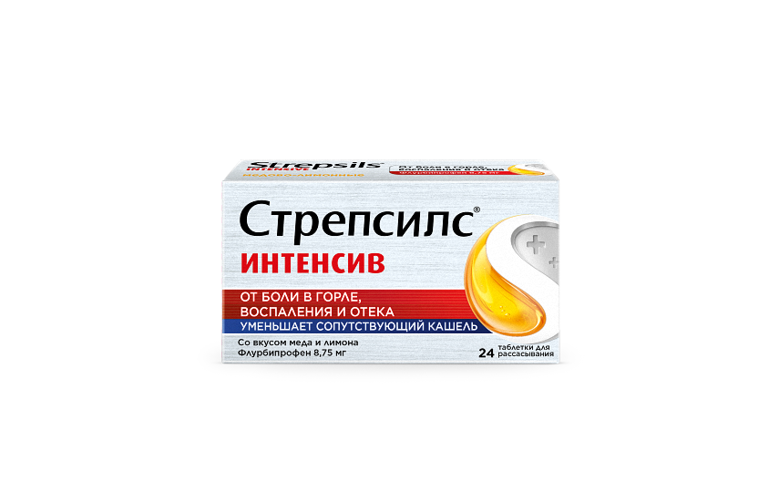 СТРЕПСИЛС ИНТЕНСИВ таблетки со вкусом меда и лимона N24