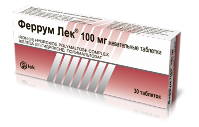ФЕРРУМ ЛЕК таблетки 100мг N30