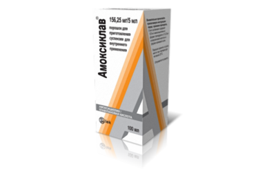 АМОКСИКЛАВ порошок 100мл 156,25мг/5мл