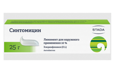 СИНТОМИЦИНА линимент 25г 10%