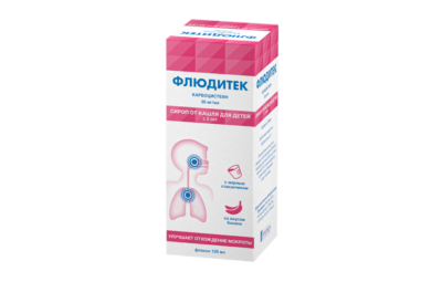 ФЛЮДИТЕК сироп со вкусом банана 125мл 20мг/мл