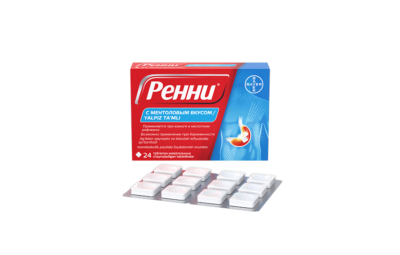 РЕННИ жевательные таблетки со вкусом ментола N24