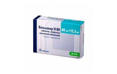 ВАЛЬСАКОР Н80 таблетки 80мг/12,5мг N28