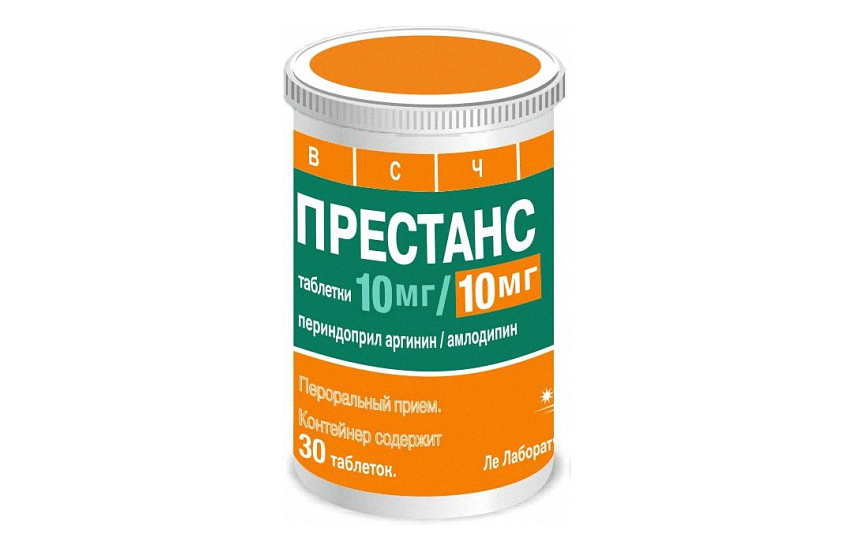 ПРЕСТАНС таблетки 10мг/10мг N30
