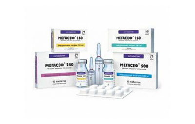 МЕГАСЕФ 500 таблетки 500мг N10