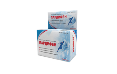 ПАРДИФЕН таблетки 500мг/50мг N100